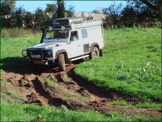 Ally driving the 4play offroad course