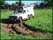 Ally driving the 4play course