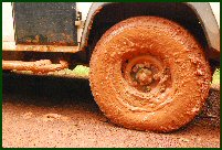 any mud on the wheel