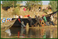 Launching a new pirogue