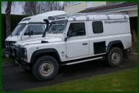 Working ong the Land Rover