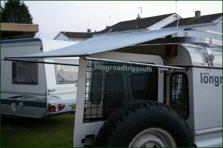 The rear awning